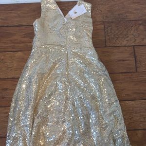 Gold sequin dress
